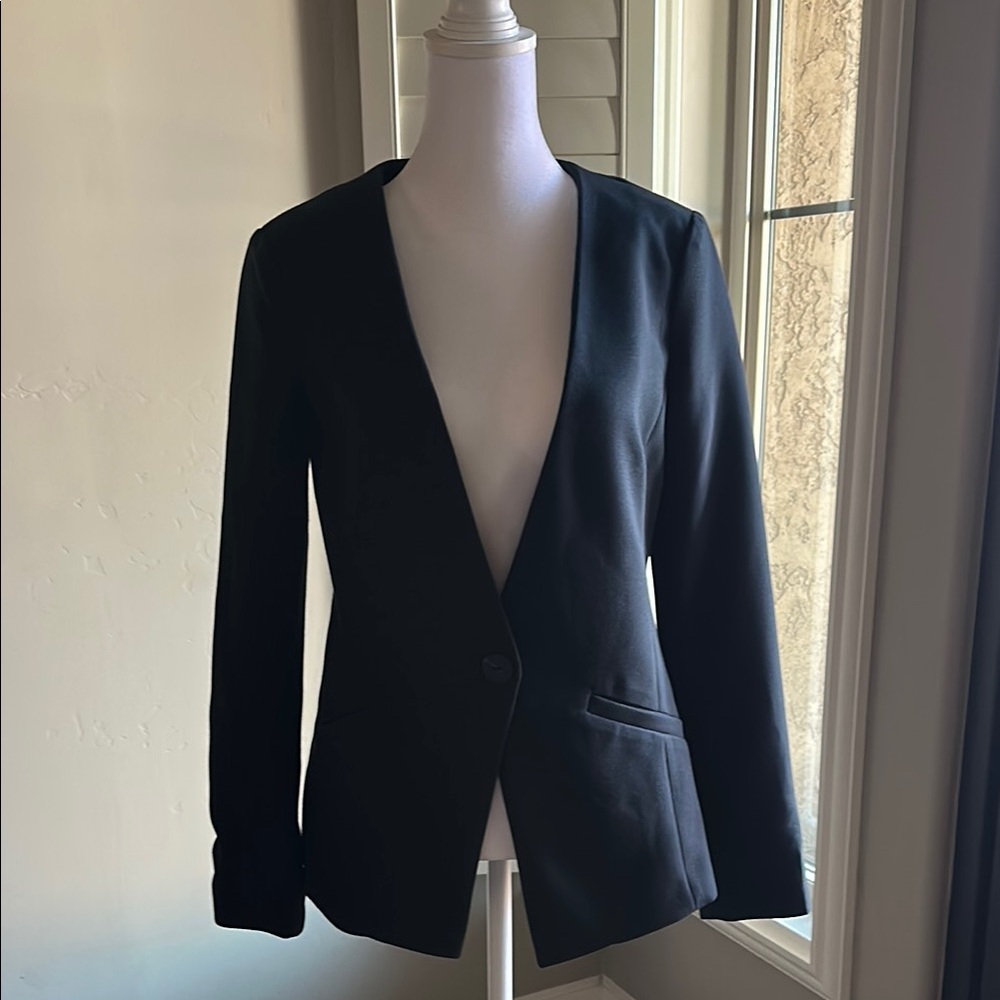 Anthropologie Maeve Elegant Black Women's Blazer Size 0